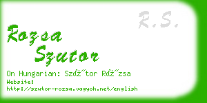 rozsa szutor business card